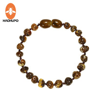 Carica l&#39;immagine nel visualizzatore di Gallery, Collana Hao Hu Po Nature Ambra per bambino/adulto Bracciale dal Mar Baltico Certificazione GIC originale con sacchetto di iuta 
