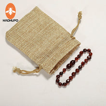 Carica l&#39;immagine nel visualizzatore di Gallery, Collana Hao Hu Po Nature Ambra per bambino/adulto Bracciale dal Mar Baltico Certificazione GIC originale con sacchetto di iuta 