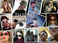 Load image into Gallery viewer, Haptron Kurt Cobai style Oval UV400 Sunglasses Women Vintage retro round Frame white mens Sun glasses red Hip Hop Clear glasses