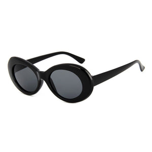 Haptron Kurt Cobai style Oval UV400 Sunglasses Women Vintage retro round Frame white mens Sun glasses red Hip Hop Clear glasses