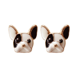 Harajuku Sake Cute Dogs Earrings Colorful Enamel Lovely Dog Stud Earring For Women Children Kids Girls