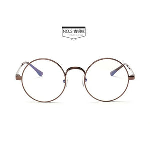 Harry Eyewear Small Round Glasses Clear Lens Unisex Gold Round Metal Glasses Frame Optical Men Women Black Circle Eye Glasses