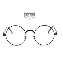 Carica l&#39;immagine nel visualizzatore di Gallery, Harry Eyewear Small Round Glasses Clear Lens Unisex Gold Round Metal Glasses Frame Optical Men Women Black Circle Eye Glasses