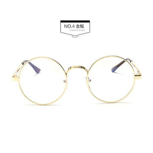 Harry Eyewear Small Round Glasses Clear Lens Unisex Gold Round Metal Glasses Frame Optical Men Women Black Circle Eye Glasses