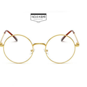 Harry Eyewear Small Round Glasses Clear Lens Unisex Gold Round Metal Glasses Frame Optical Men Women Black Circle Eye Glasses