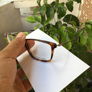 Havana Acetate Prescription Glasses Frames Rectangular Women Myopia/Progressive