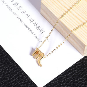 Men Women 12 Horoscope Zodiac Sign Gold Pendant Necklace Aries Leo 12 Constellations Jewelry Kids Christmas Gifts 19NOV91