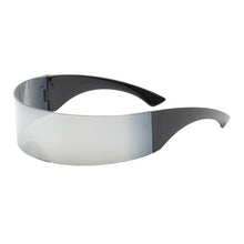 Load image into Gallery viewer, Fashion Siamese Futuristic Wrap Around Monob Costume Sunglasses Luxury Brand Designer Mask Novelty Glasses Purple Blue Goggle
