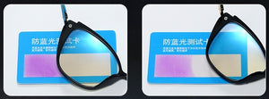 Plastic Titanium Anti Blue Glasses Frames Cat Eye Women Optical Fashion Computer Glasses
