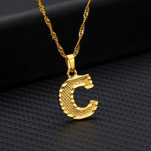 Carica l&#39;immagine nel visualizzatore di Gallery, Capital Letter Initial Necklace For Women Stainless Steel Gold A-Z Alphabet Pendant Necklace Jewelry Christmas Gift Bijoux Femme