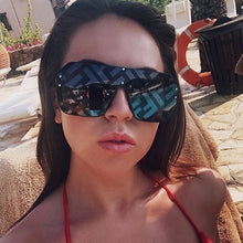 Load image into Gallery viewer, 2022 Oversized Square FF Sunglasses Women's Men Luxury Brand Fashion Flat Top One Piece Sun Glasses Men Gafas Shade Mirror UV400