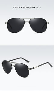 Luxury Brand  Polarized Sunglasses Men Women Gradient Lens Alloy metal frame Round Sun glasses Pilot Driving
