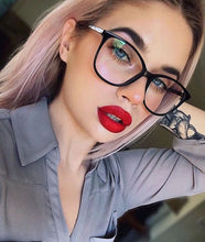 Load image into Gallery viewer, Fashion trending oversized cat eye glasses Transparent korean eyeglasses Sexy Celebs Famous prescription Optical Glasses Frames