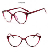 Carica l&#39;immagine nel visualizzatore di Gallery, Women Spectacle Glass frame Anti Blu Rays Blue Light Blocking Female clear lens Girls nerd black red optical eyeglasses frame