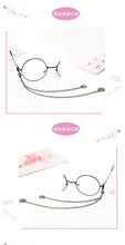 Load image into Gallery viewer, Lolita retro half-frame gear monocle student secondary element personalized glasses
