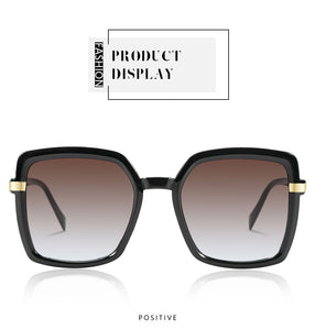 2022 Sunglasses Women Gradient Fashion Brand Designer  retro square frame Women Sunglasses UV400 Black Shades oversized oculos