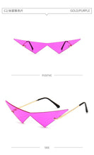Load image into Gallery viewer, Fashion Rimless Triangle Sunglasses Catwalk Women's Luxury Funny Sun Glasses Shades for Women UV400 2022 Brand Designer SG040