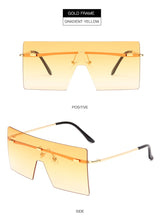 Load image into Gallery viewer, Oversized Rimless Sunglasses Fashion Women Metal Gradient Sun glasses Luxury Lady Sunglass Eyewear UV400 Shades gafas de sol