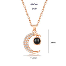 Load image into Gallery viewer, 100 Languages Love Necklace Heart Pendant Wedding Romantic I Love You Projection Necklace for Women Girl Friend Ladies Gifts