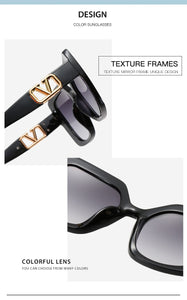 2022 New Fashion Oversized  Sunglasses Women Luxury Brand Designer Big Frame Gradient Square Sun Glasses For Female UV400
