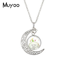 Load image into Gallery viewer, 2020 New The Little Prince Moon Necklace Printed Photo Pendant Glass Cabochon Necklaces 20mm Round Jewelry