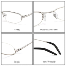 Load image into Gallery viewer, Gmei Optical Semi Rimless Pure Titanium Women Glasses Frame For Prescription Spectacles Brand Designer Optics Eyewear W2008
