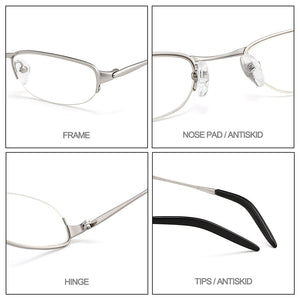 Gmei Optical Semi Rimless Pure Titanium Women Glasses Frame For Prescription Spectacles Brand Designer Optics Eyewear W2008
