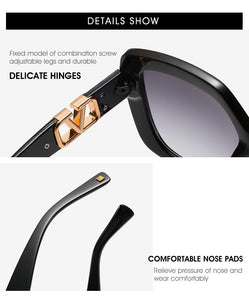 2022 New Fashion Oversized  Sunglasses Women Luxury Brand Designer Big Frame Gradient Square Sun Glasses For Female UV400