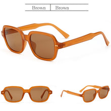 Load image into Gallery viewer, Fashion Unisex Square Sunglasses Men Women Fashion Small Frame Yellow Sunglasses Female Retro Rivet Glasses UV400