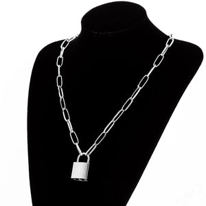 Multilayer Lock Chain Necklace Punk 2020 Padlock Key Pendant Necklace Women Girl Fashion Gothic Party Jewelry