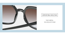 Load image into Gallery viewer, 2022 Sunglasses Women Gradient Fashion Brand Designer  retro square frame Women Sunglasses UV400 Black Shades oversized oculos