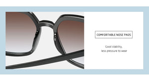 2022 Sunglasses Women Gradient Fashion Brand Designer  retro square frame Women Sunglasses UV400 Black Shades oversized oculos