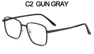 Gmei Optical Business Men Aluminum Magnesium Glasses Frame With Spring Hinges Brand Designer Square Spectacles Frames GF9010