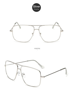 Vintage Gold Metal Frame Eyeglasses Mens Womens Sun glasses Retro Square Optical Lens Eyewear Nerd Clear Lens Glasses