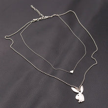 Load image into Gallery viewer, Cute Rabbit Necklace, Rabbit Charms, Rabbit Gentleman Charms, DIY Animal Jewelry Charms, Friend&#39;s Gifts A1715