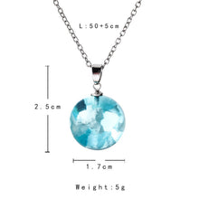 Carica l&#39;immagine nel visualizzatore di Gallery, Transparent Resin Rould Ball Moon Pendant Necklace Women Blue Sky White Cloud Chain Necklace Fashion Jewelry Gifts for Girl