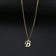 Carica l&#39;immagine nel visualizzatore di Gallery, Women A-Z Alphabet Letter Pendant Necklaces Personalization Stainless Steel Necklace Glamour Jewelry