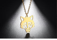Load image into Gallery viewer, My Shape Wolf Animal Necklace 316L Stainless Steel Forest Animals Men Necklace Hollow Cut Out Pendant Jewelry Gift For Women