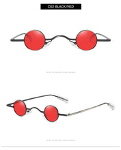 Load image into Gallery viewer, Small Round Sunglasses Women Retro Trending Wide Bridge Brand Designer Punk Sun Glasses Steampunk Vintage Goggles Black Shades