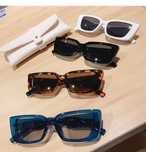 Load image into Gallery viewer, Ins Popular Fashion Small Rectangle Sunglasses Women Vintage Leopard Blue Eyewear Men Cat Eye Sun Glasses Shades UV400
