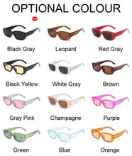 Carica l&#39;immagine nel visualizzatore di Gallery, 2022 Occhiali da sole quadrati Donna Luxury Brand Viaggi Piccolo rettangolo Occhiali da sole Moda femminile Retro Lunette De Soleil Femme 