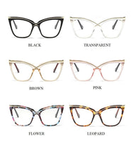 Load image into Gallery viewer, 2022 New Fashion Oversized Cat Eye Glasses Frame Women Brand Optical Anti-blue Eyeglasses Female Oculos Feminino Spectacles