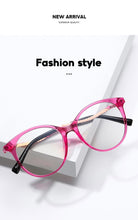 Load image into Gallery viewer, Anti Blue Light Blocking Women's Round Glasses TR90 Radiation Protection Eyeglasses Transparent Eyewear