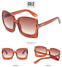 Load image into Gallery viewer, New Fashion Oversized Women Sunglasses Brand Designer Plastic Female Big Frame Gradient Sun Glasses UV400 gafas de sol mujer