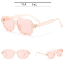 Load image into Gallery viewer, Fashion Unisex Square Sunglasses Men Women Fashion Small Frame Yellow Sunglasses Female Retro Rivet Glasses UV400