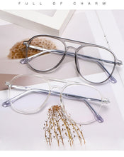Load image into Gallery viewer, Gmei Optical Retro Transparent Glasses Frames Ultra Light TR Double Beam Glasses Frame For Women&#39;s Spectacles 6537