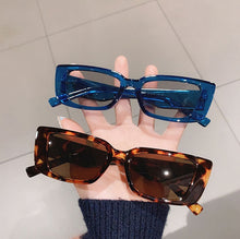 Load image into Gallery viewer, Ins Popular Fashion Small Rectangle Sunglasses Women Vintage Leopard Blue Eyewear Men Cat Eye Sun Glasses Shades UV400