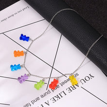 Load image into Gallery viewer, Cute  Cartoon Bear Chain Necklaces, Candy Color Pendant For Women&amp;Girl Daily Jewelry Party Gifts