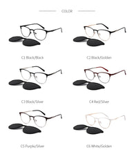 Load image into Gallery viewer, Vintage Cateye Sunglasses Women Clip on Brand Designer Optical Myopia Eyeglass Frame Prescription glasses Multifunction