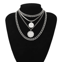 Load image into Gallery viewer, Punk Miami Cuban Choker Necklace Steampunk Men Jewelry Vintage Big Coin Pendant Chunky Chain Necklace for Women Neck Accessories